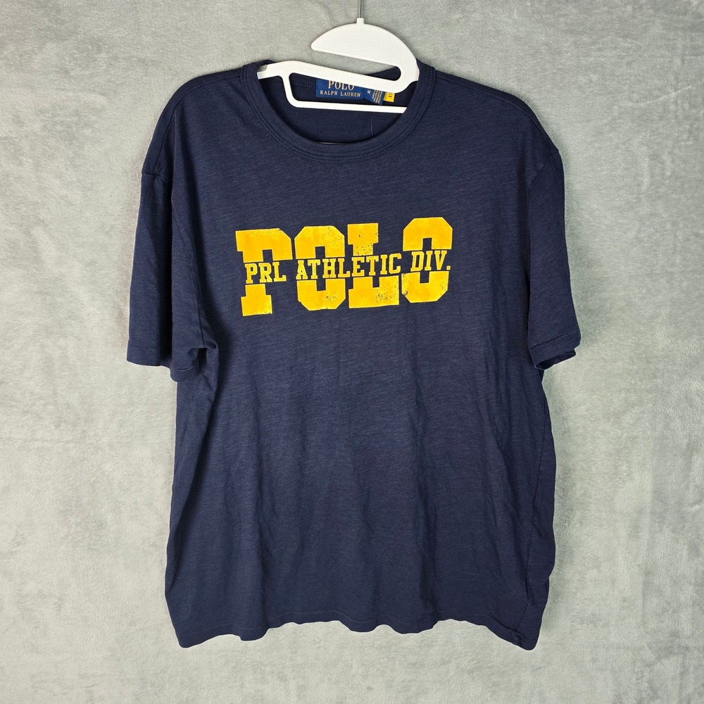 Polo Ralph Lauren Mens Graphic T-Shirt Navy Blue PRL Athletic Div Size M NEW